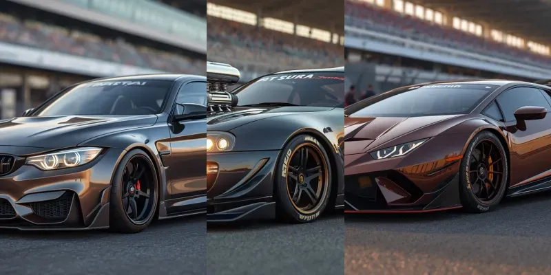 Widebody Racing Car 3D Cinematic Renders generated by undefined
