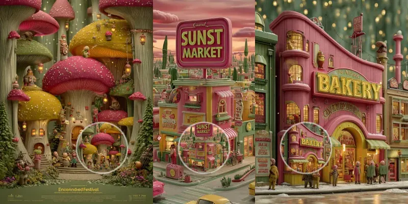 Whimsical Miniature Worlds 3D Posters generated by undefined