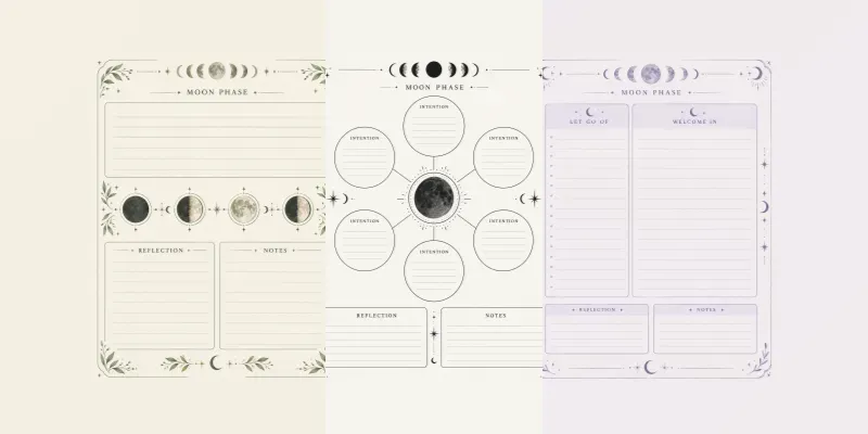 Astrology Moon Cycle Journal Printables