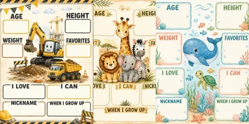 Kids Birthday Milestone Posters generated by chatgpt-image