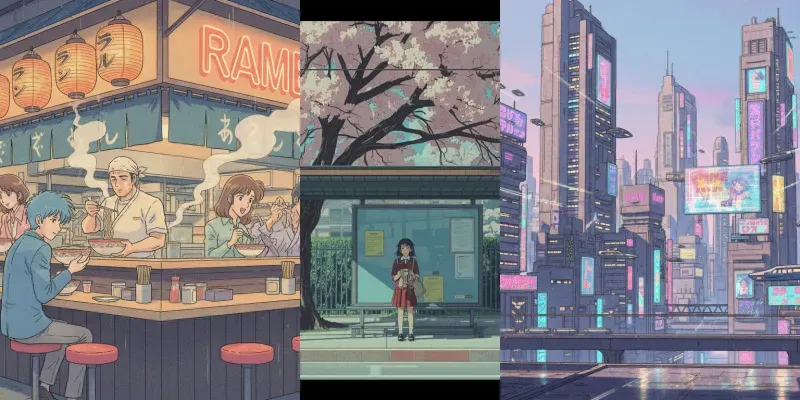 90s Retro Aesthetic Anime Illustrations generated by undefined