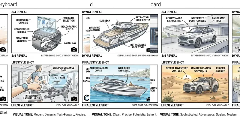 Commercial Storyboard Design Templates generated by undefined