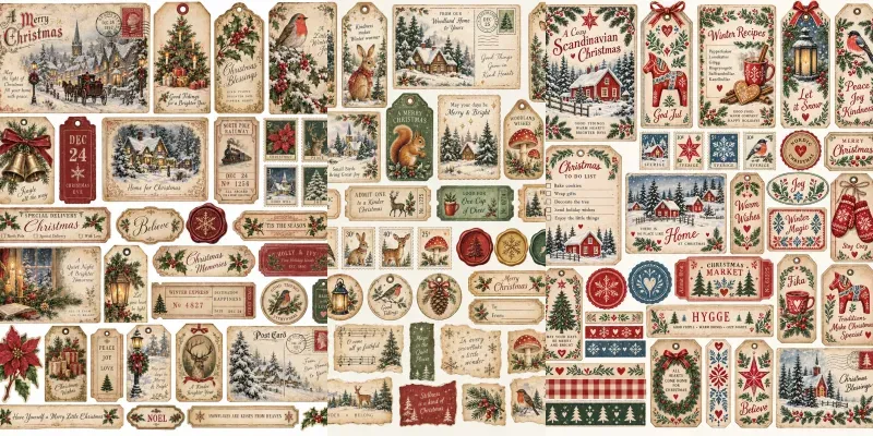 Christmas Junk Journal Kit Generator