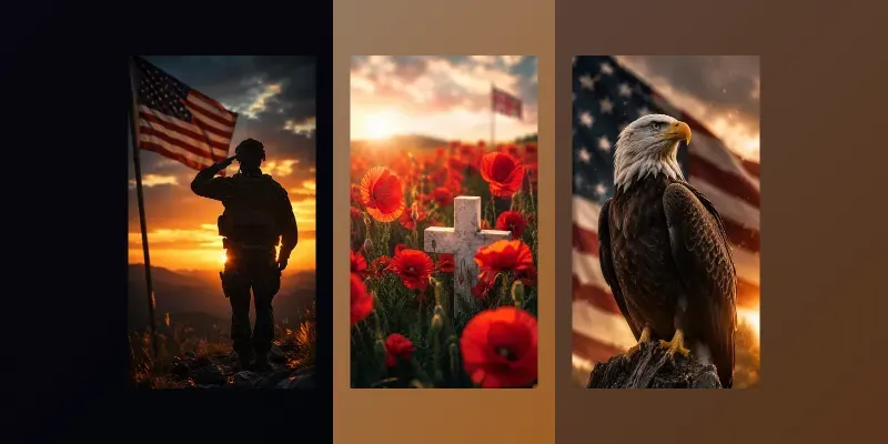 Patriotic Memorial Day Mobile Wallpapers generated by undefined