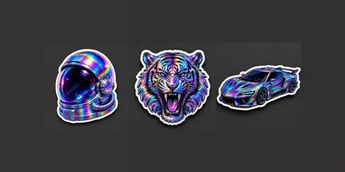 3D Diecut Holographic Sticker Generator generated by chatgpt-image