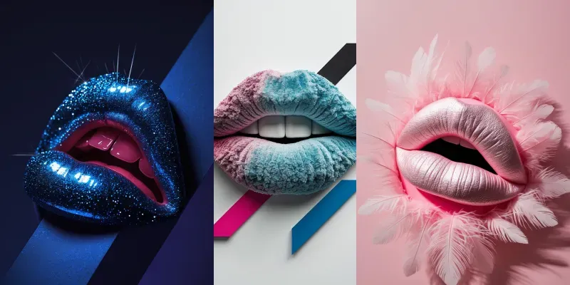 Bold Lips With Textural Contrasts generated by undefined