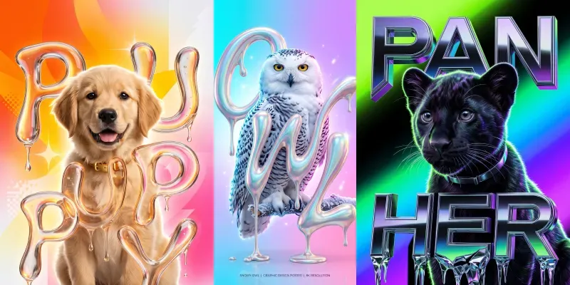 Liquid Chrome Posters generated by undefined