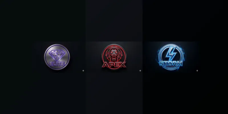 3D Holographic Glass Emblem Logos generated by undefined