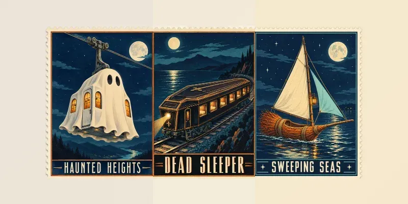 Halloween Travel Postage Stamps