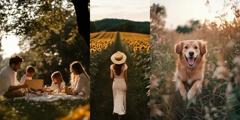 Fine Art Film Style Outdoors Photographs generated by undefined
