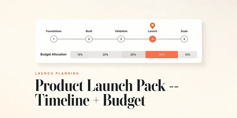 Product Launch Pack Timeline Budget generated by undefined
