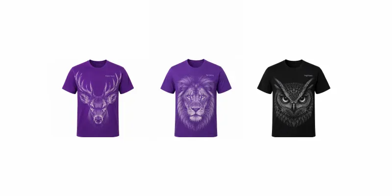 Animal Or Bird Face Prints On Shirts generated by undefined