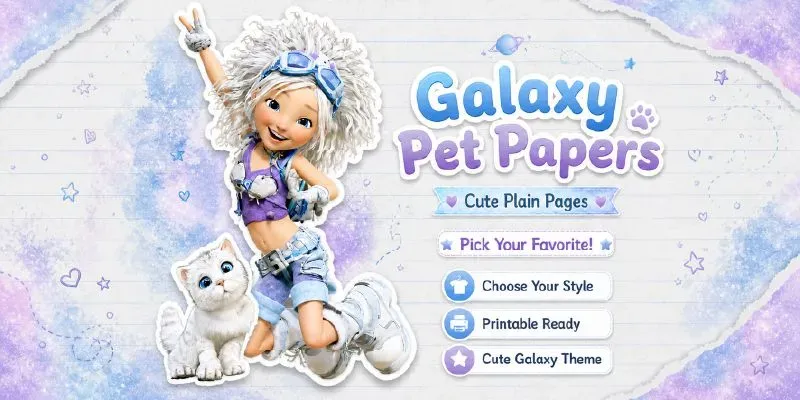 Galaxy Friends And Pet Plain Papers generated by undefined