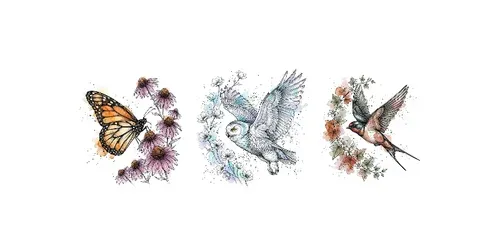 Ink Watercolor Bird Art generated by gemini-image