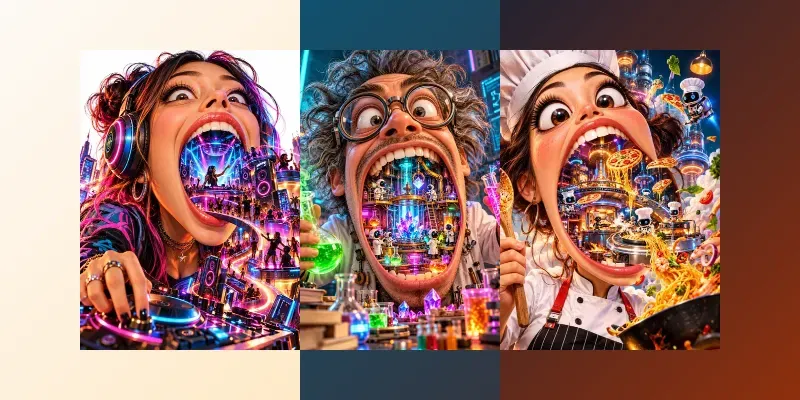 Surreal Giant Head Posters