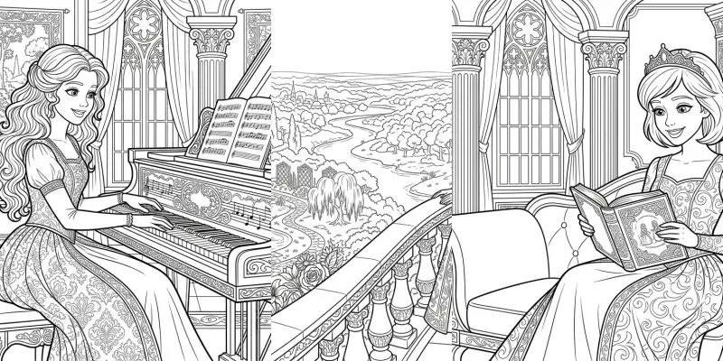 Princess Dreams Coloring Pages