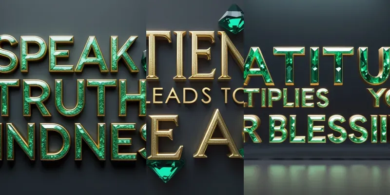Luxury 3D Gold Quote Typographies generated by undefined