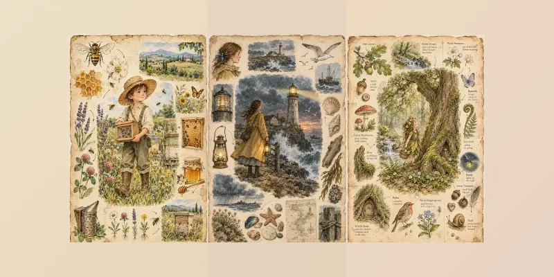 Handcrafted Nature Field Journals generated by undefined