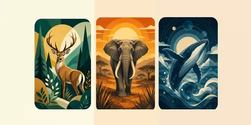 Minimalist Wildlife Posters generated by chatgpt-image