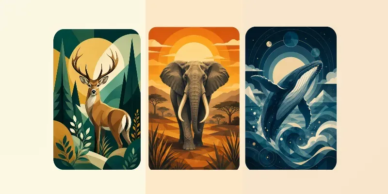 Minimalist Wildlife Posters generated by undefined