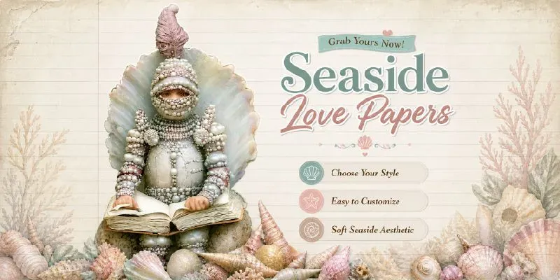 Seaside Love Story Plain Papers generated by undefined