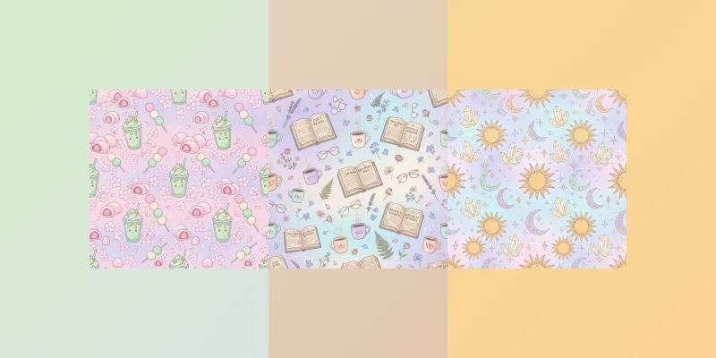 Seamless Pastel Aesthetic Patterns generated by undefined
