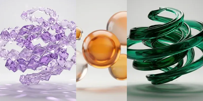 Pro 3D Fluid Glass Backgrounds generated by undefined