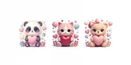 Ultracute Kawaii Pastel Valentines generated by gemini-image