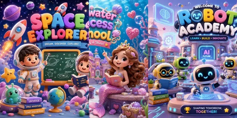 Cute 3d Learning Pack generated by undefined