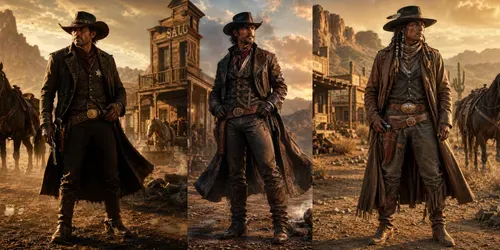 Wild West Cinematic Character Portraits generated by chatgpt-image