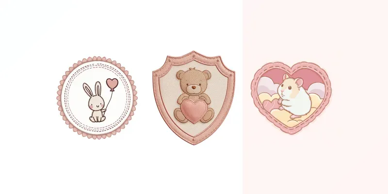 Storybook Valentine Badges