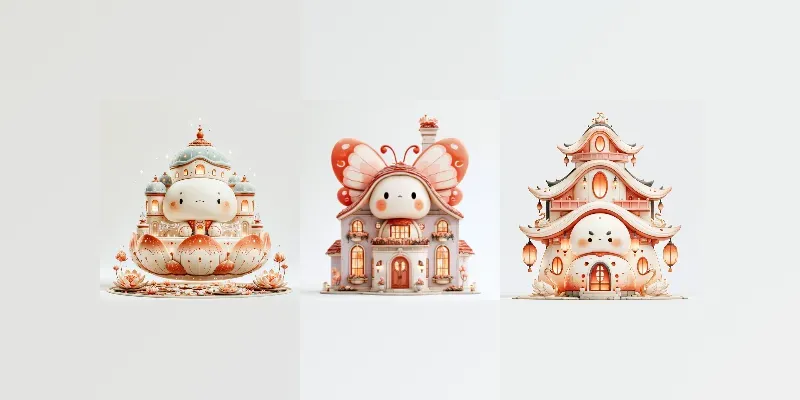 Cute Mansion Fantasy Art generated by undefined