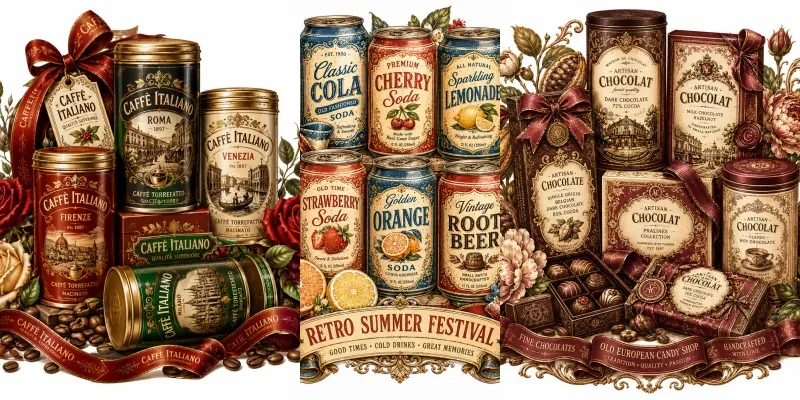 Vintage Product Bundle Illustrations generated by undefined