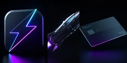 3D Cyberpunk Dark Mode Icons generated by leonardo