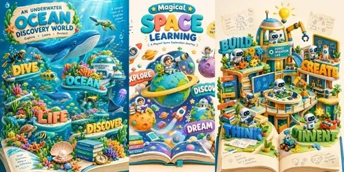 Playful 3D Learning Worlds generated by chatgpt-image