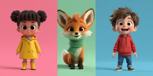 3D Cute Pixar Style Character Creators generated by leonardo