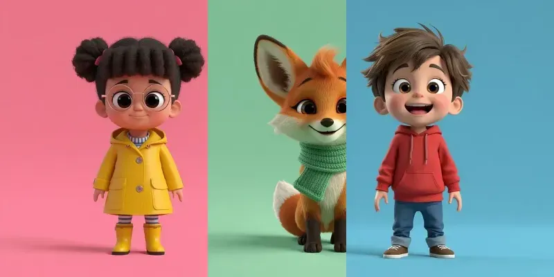 3D Cute Pixar Style Character Creators generated by undefined