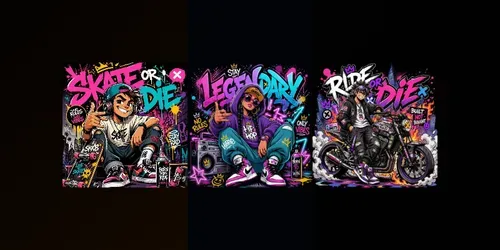 Urban Graffiti Streetwear Character Packs generated by chatgpt-image