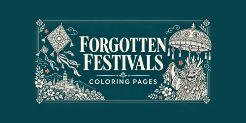 Forgotten Festivals Coloring Pages generated by chatgpt-image