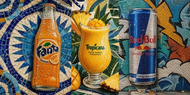 Mosaic Beverage Art Collections generated by undefined