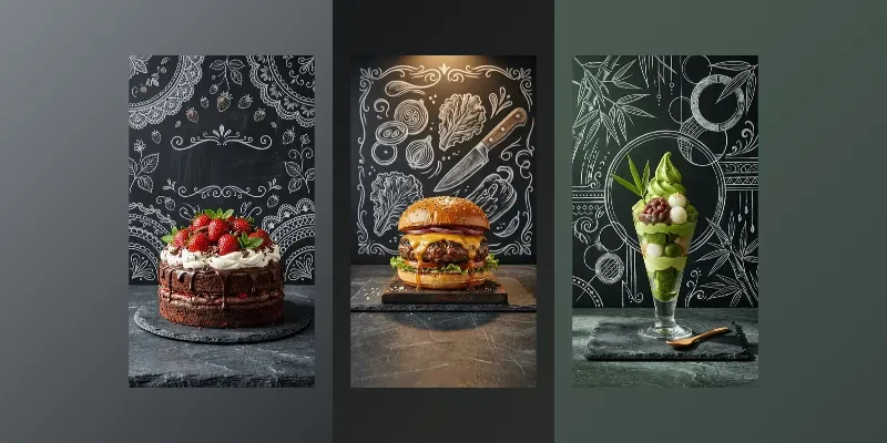 Chalkboard Bistro 3D Food Integrations generated by undefined
