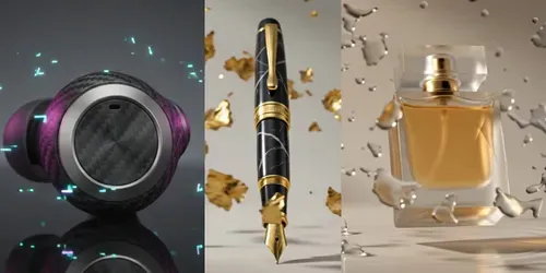 Cinematic Macro Kinetic Textures Ads generated by veo