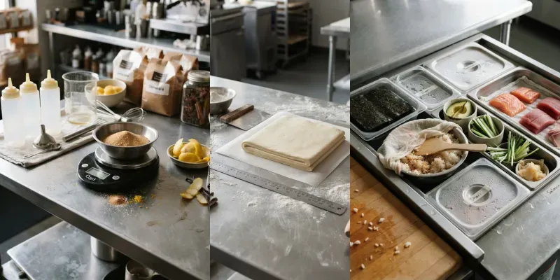 Chef Mise En Place Texture Photo Systems generated by undefined
