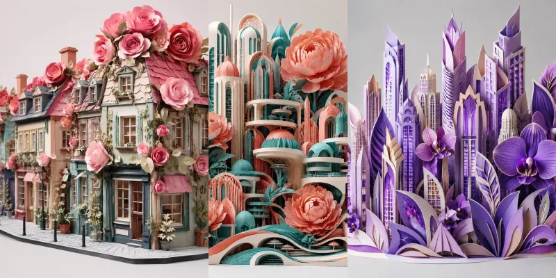 Paper Bloom Cities generated by undefined