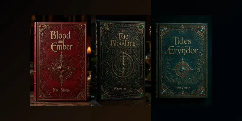 Ornate Fantasy Hardcover Book Designs Ai generated by undefined