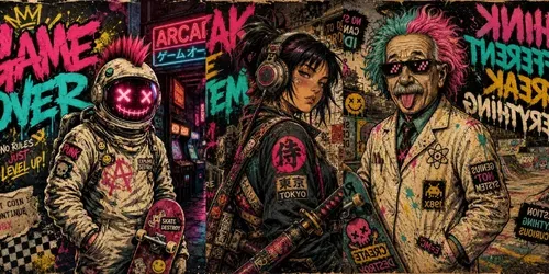 Vintage Graffiti Rebel Posters generated by chatgpt-image