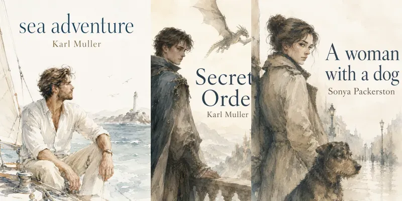 Watercolor Book Covers generated by undefined