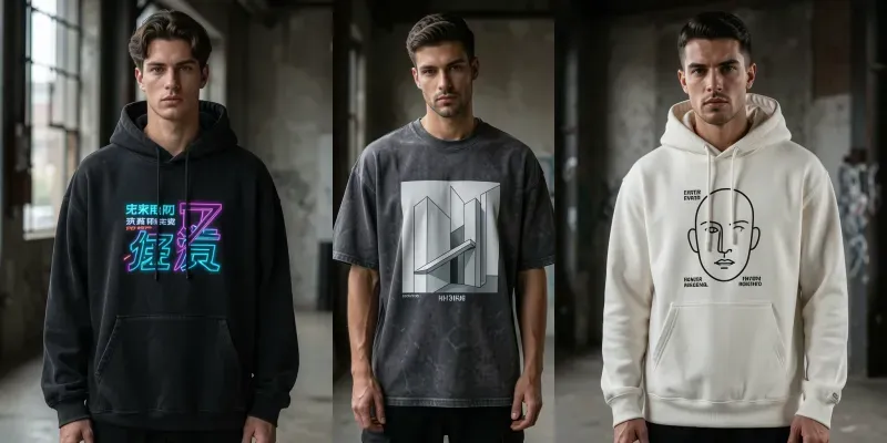 Streetwear Lookbook Apparel Mockups generated by undefined
