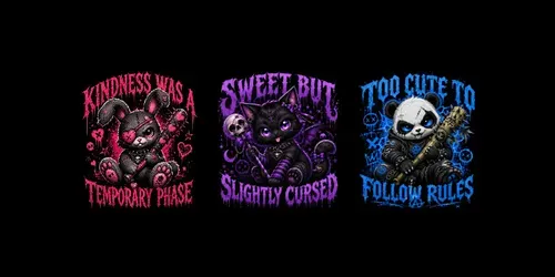 Dark Cute Chaos Mascot Tshirts generated by chatgpt-image