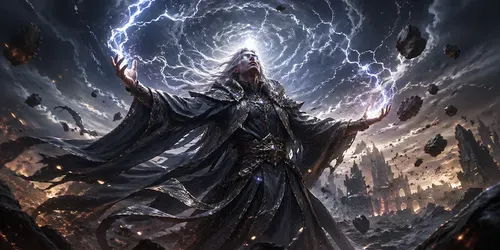 Cinematic Mage Storm Powers generated by veo